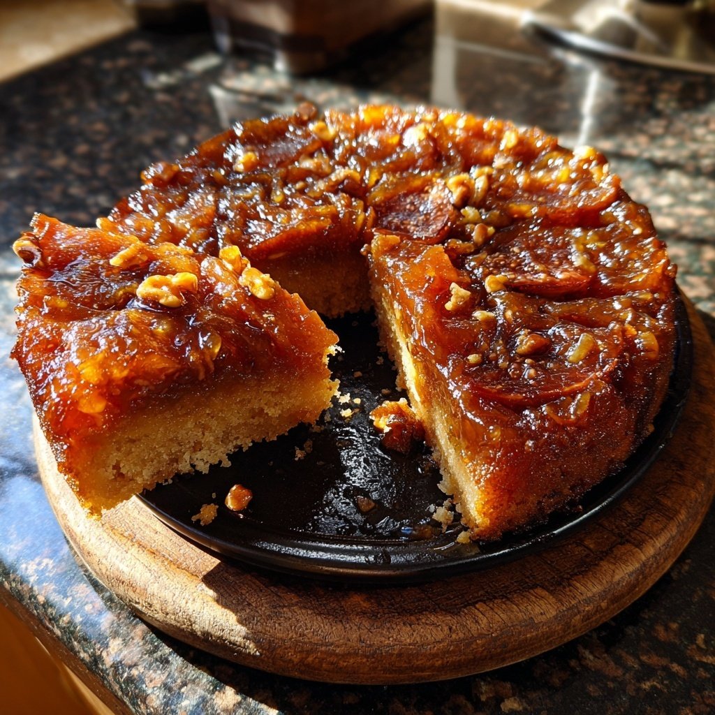 Capricorn Fig Walnut Upside Down Cake
