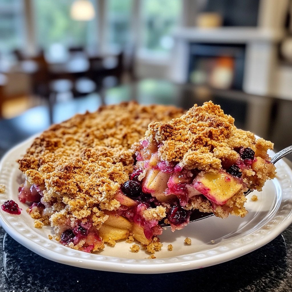 Apple Cranberry Crumble with Cinnamon Streusel