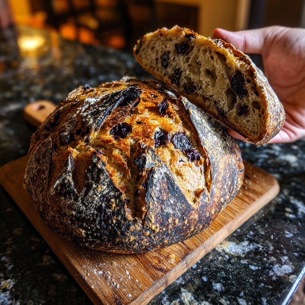 Lemon Blueberry Sourdough with Basil Infusion