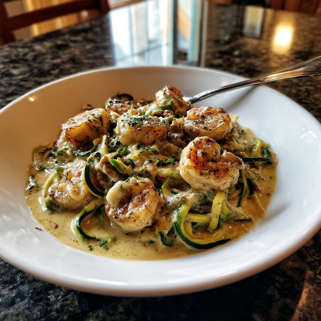 Shrimp Alfredo with Zoodles