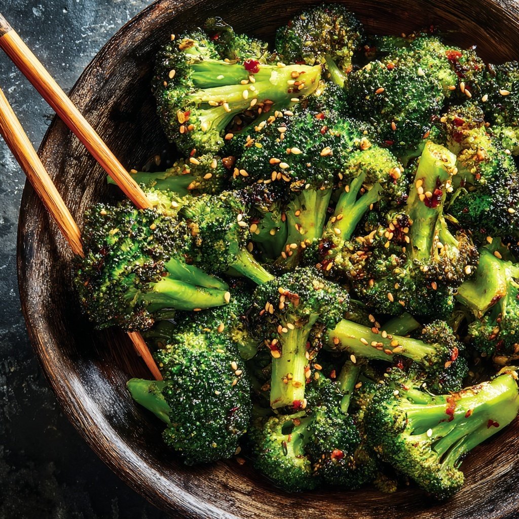 Sesame Ginger Roasted Broccoli