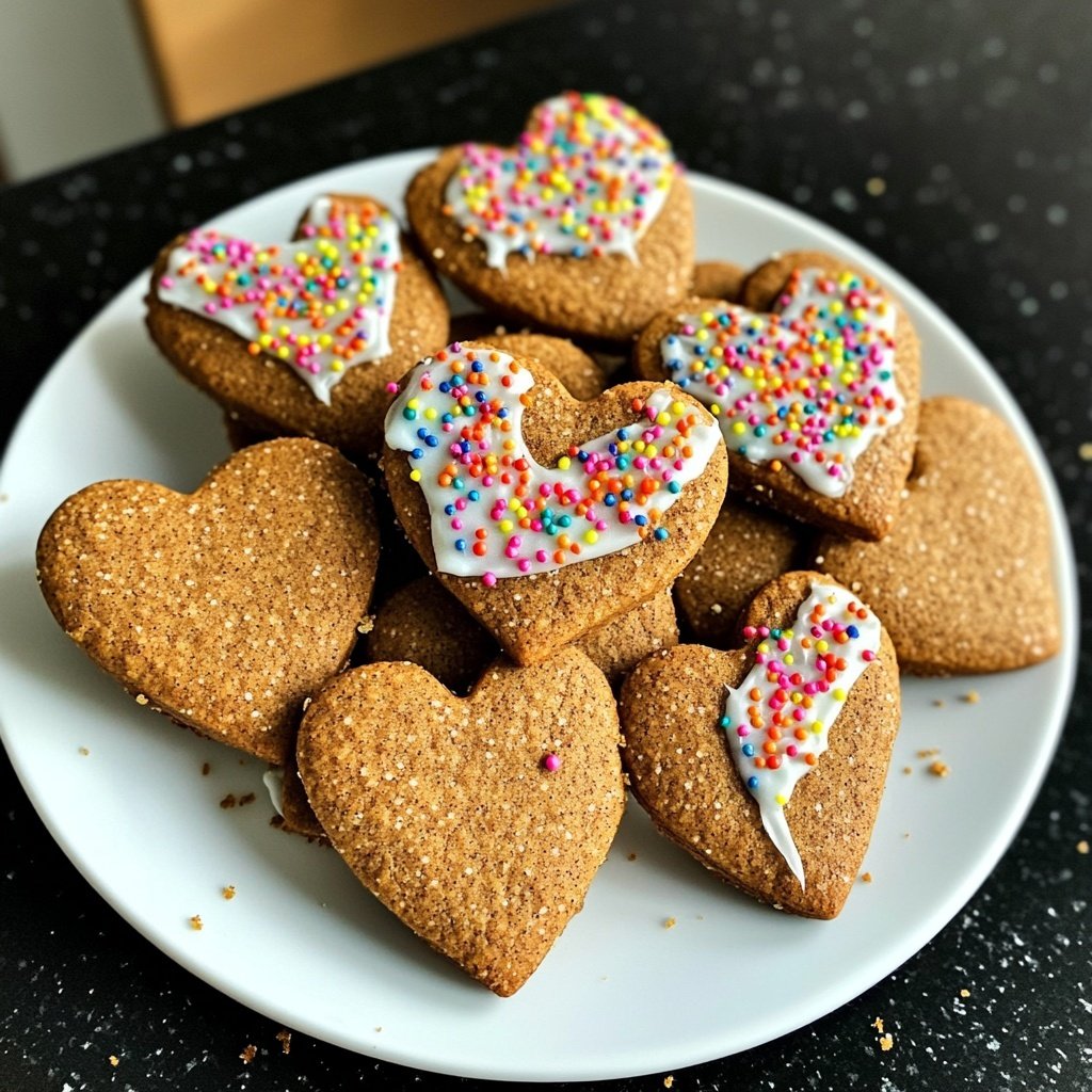 Spiced Gingerbread Heart Cookies