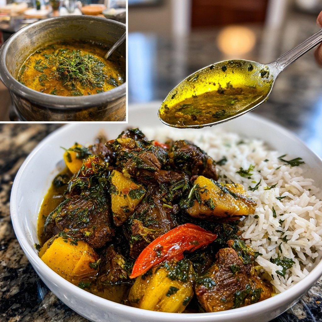 Curried Goat and Rice Medley