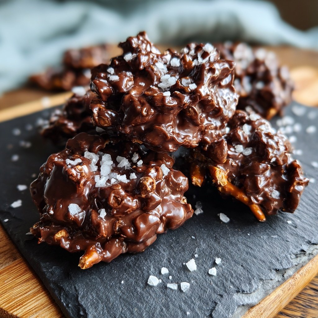 Chocolate Covered Pretzel Clusters