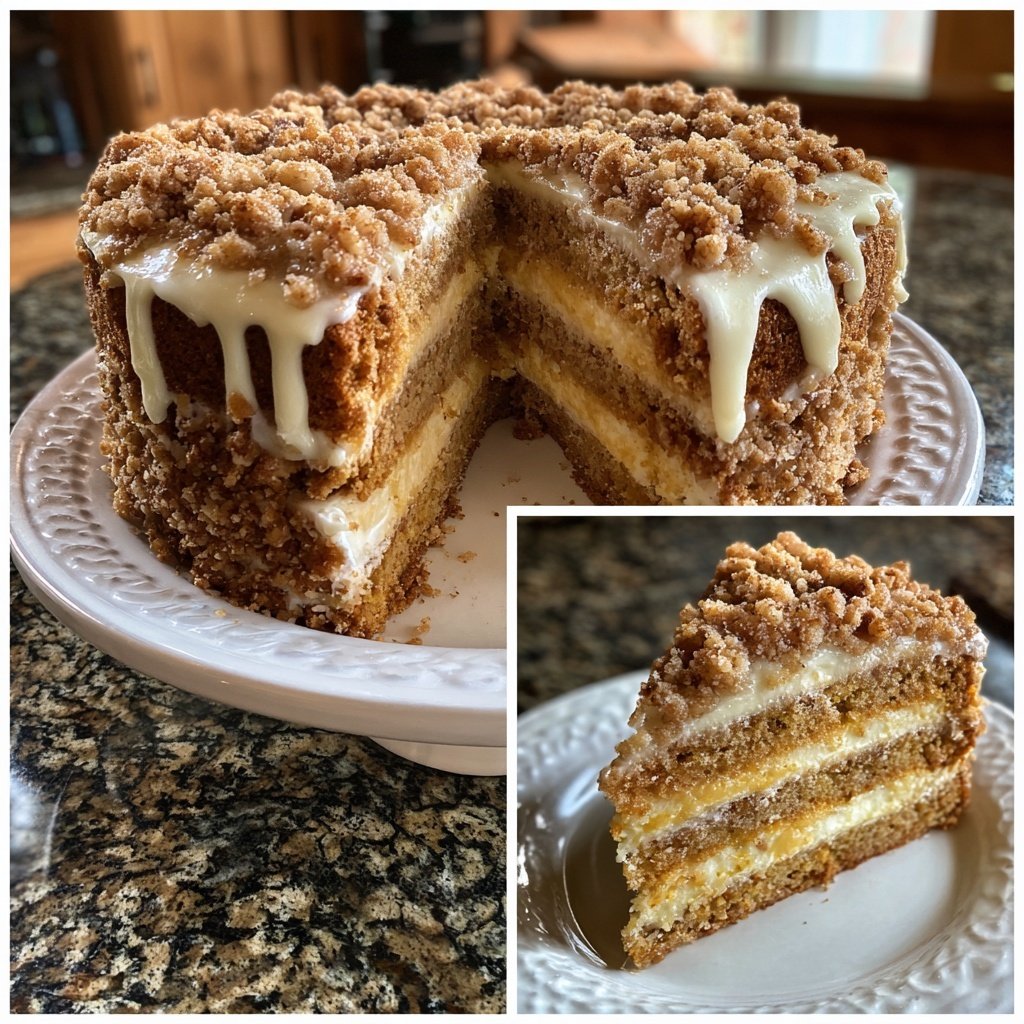 Vanilla Nut Crumble Cake
