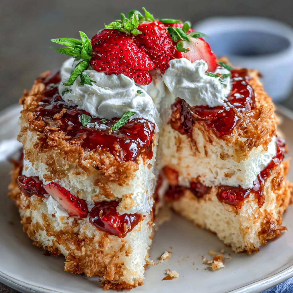Strawberry Dream Angel Cake