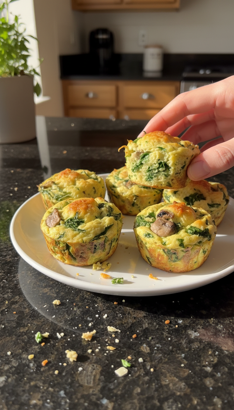 Spinach and Mushroom Egg Muffins