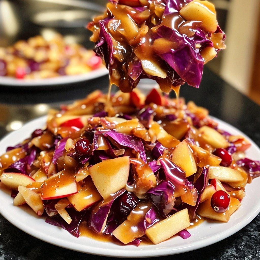 Spiced Red Cabbage with Apples and Cranberries