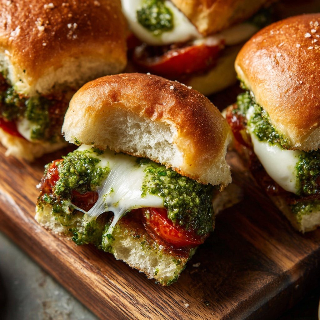 Mini Caprese Sliders with Pesto
