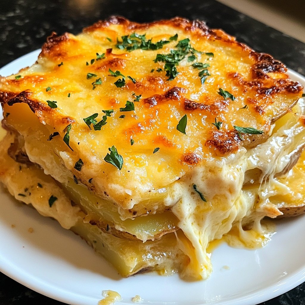 Creamy Potato Gratin with Cheese Crust