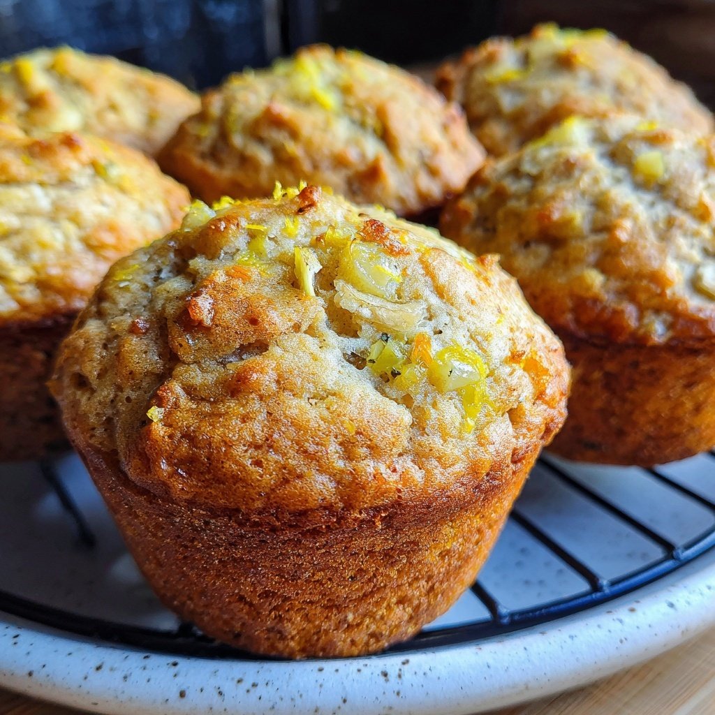 Zesty Lemon Banana Muffins