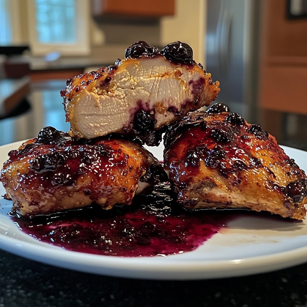 Blackberry Balsamic Glazed Chicken