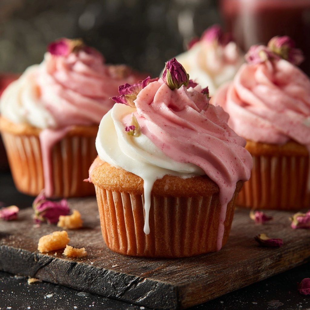 Strawberry Rose Cupcake Bites