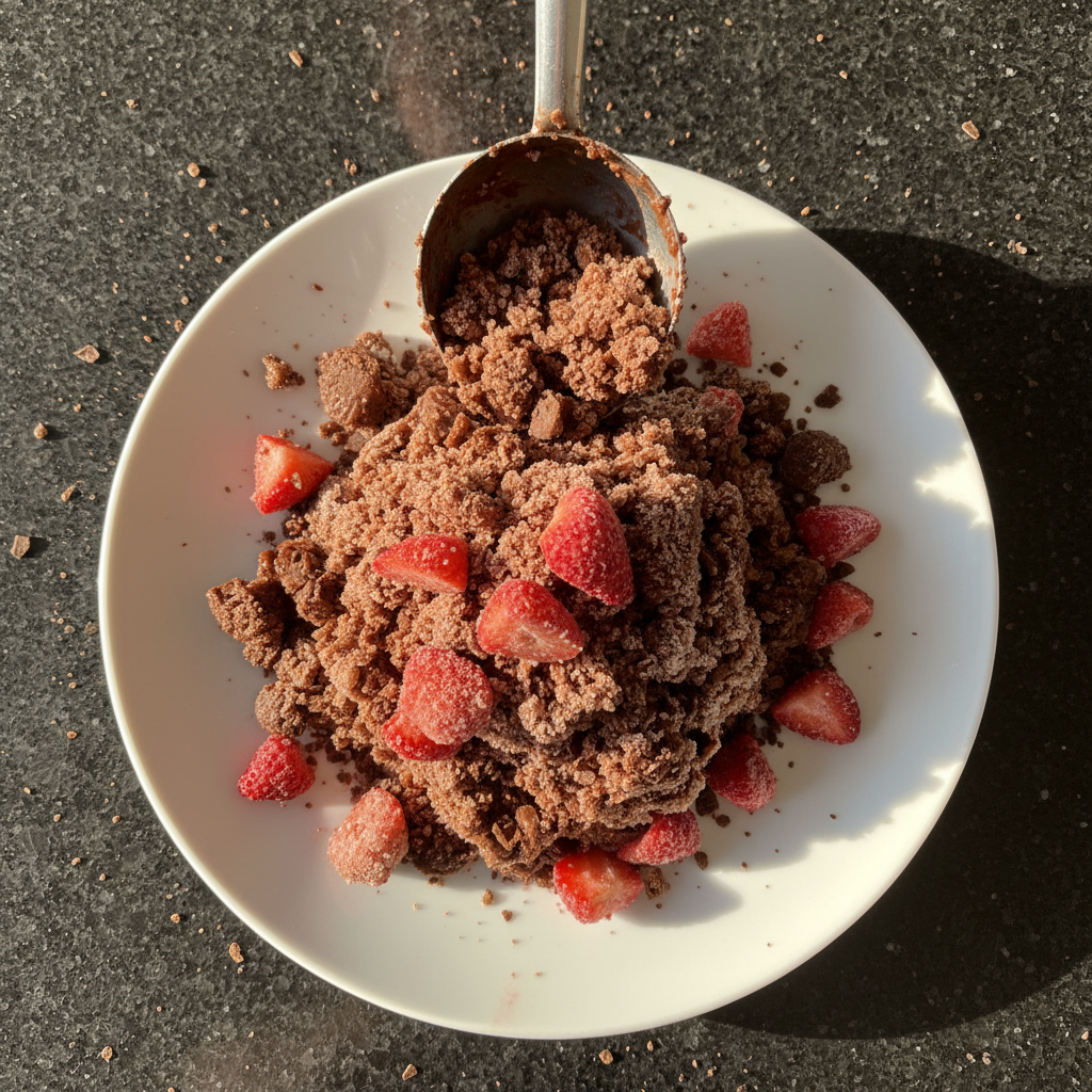 Chocolate Strawberry Granita