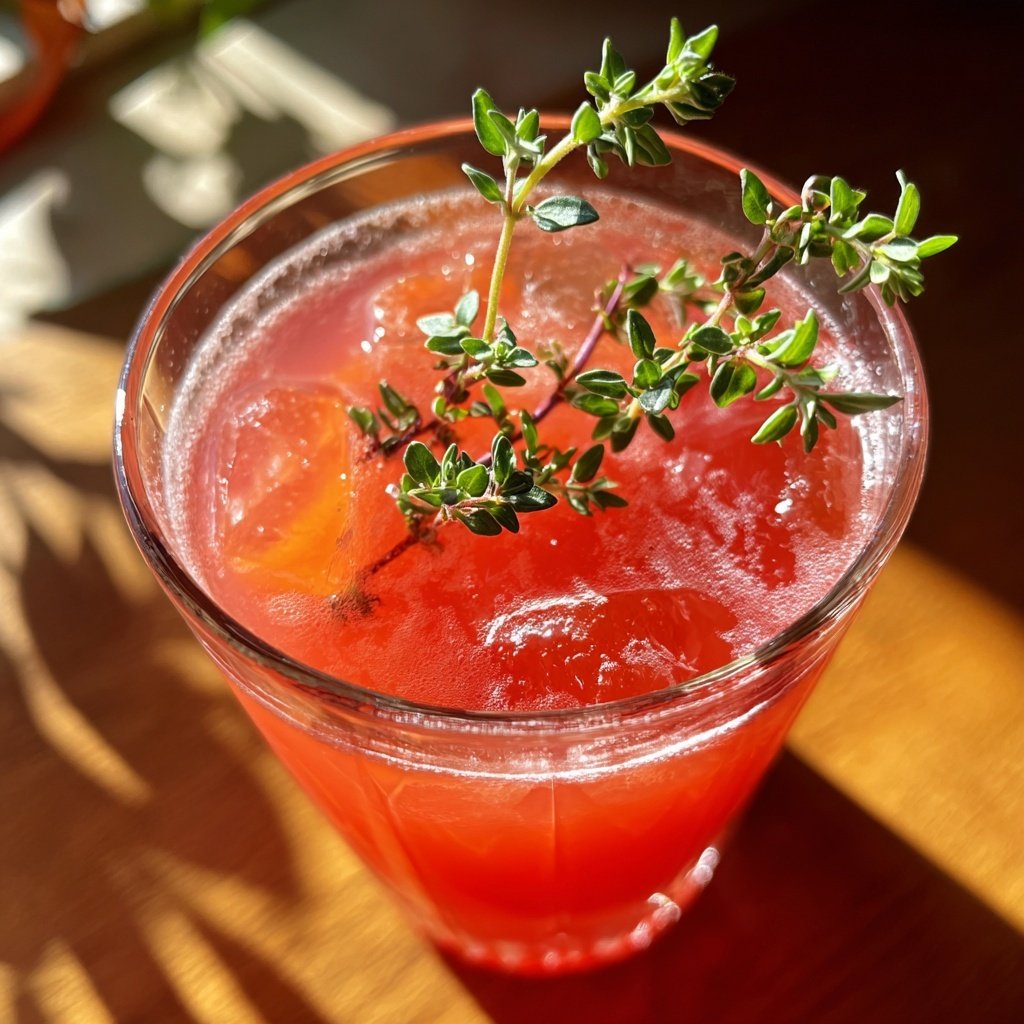 Blood Orange and Thyme Spritzer