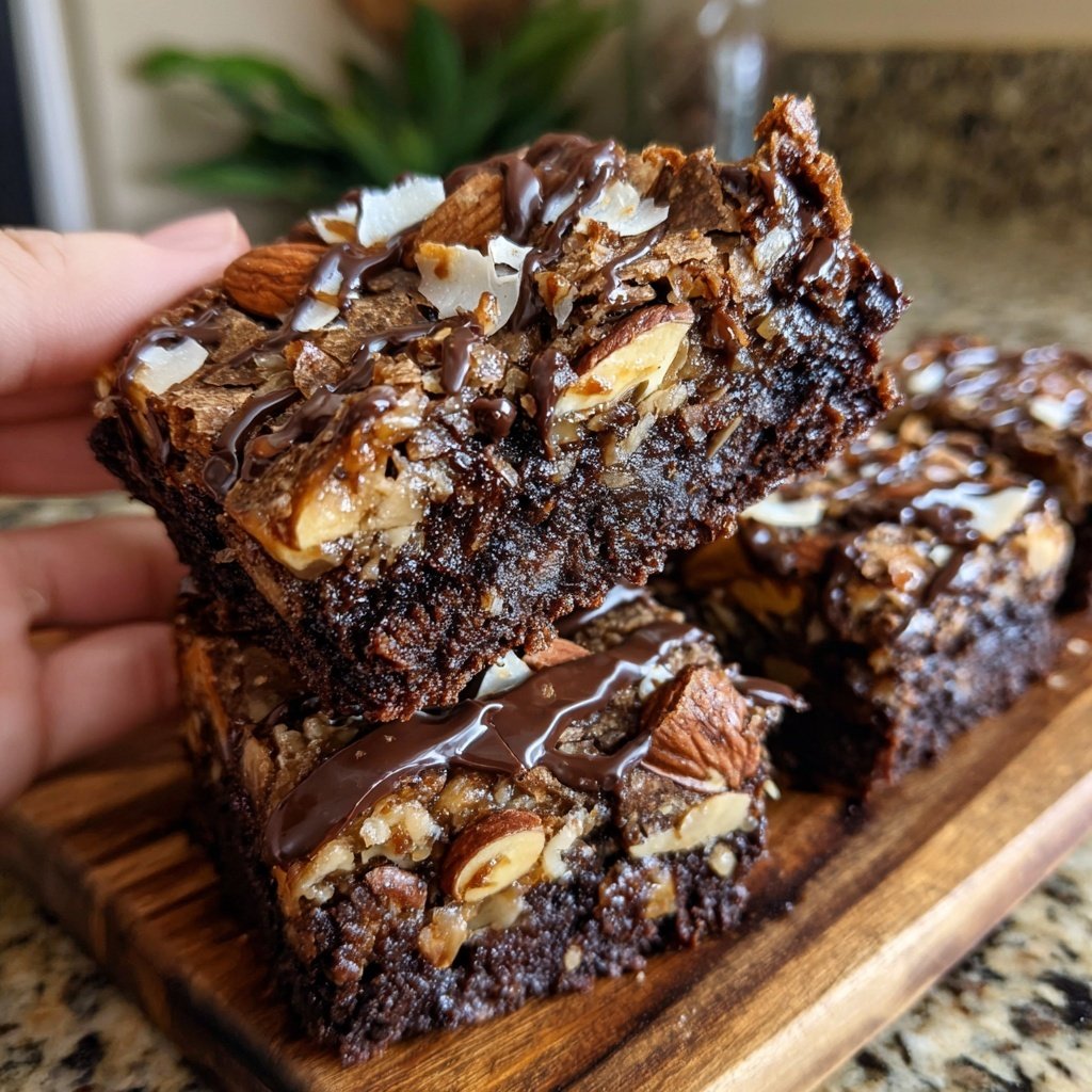 Almond Joy Chocolate Brownies