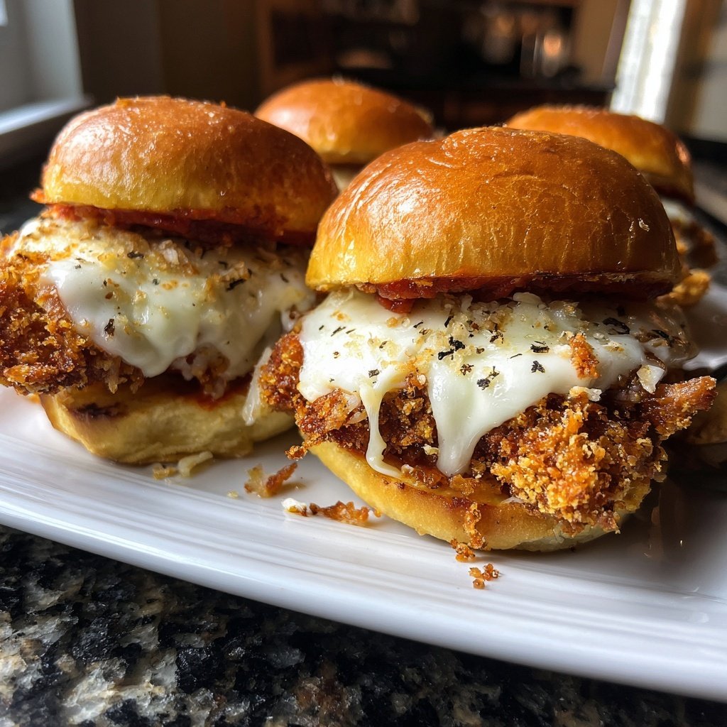 Crispy Chicken Parmesan Sliders