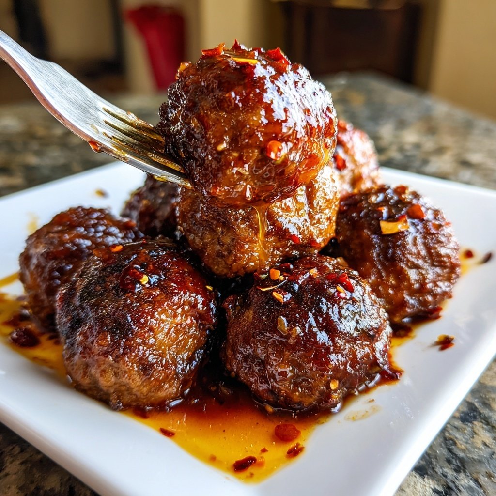 Spicy Honey Garlic Meatballs