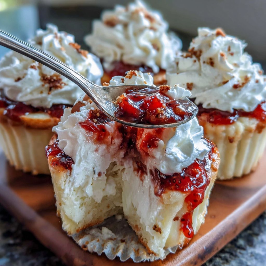 Luscious Strawberry Fool Cupcakes
