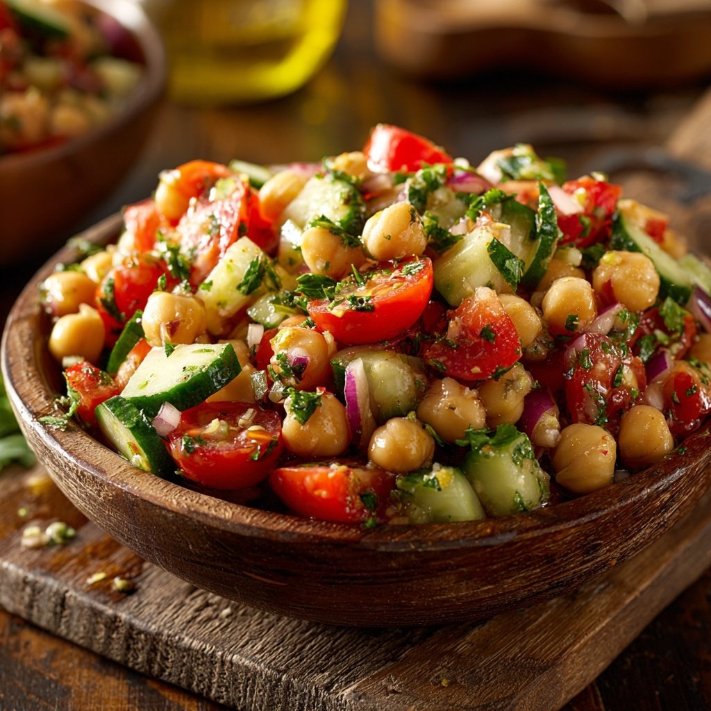Chickpea Salad with Protein Boost