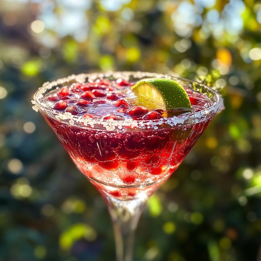 Sparkling Pomegranate Martini Cocktail Recipe