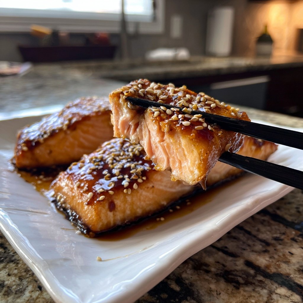 Miso Glazed Salmon with Sesame