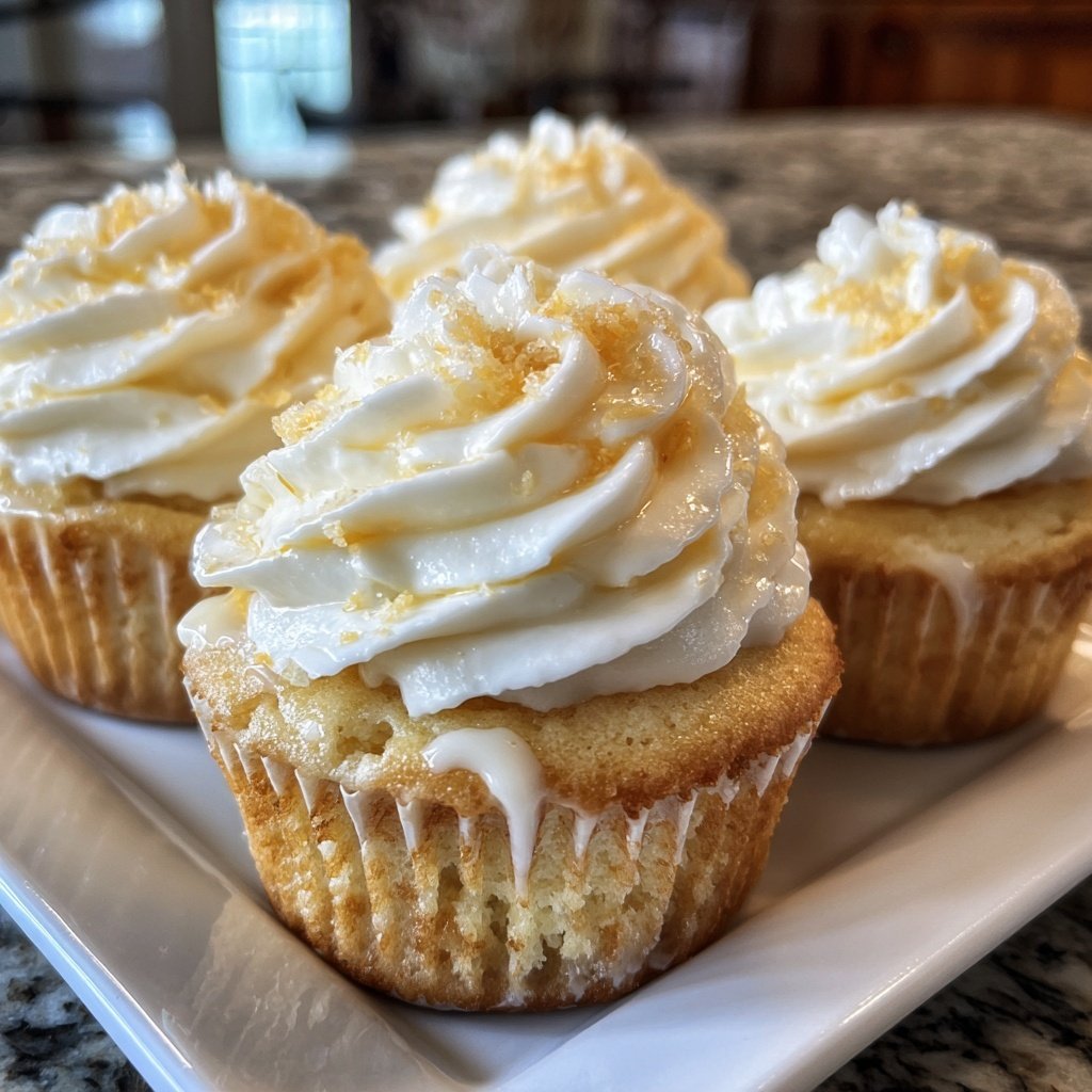 Lemon Zest Cupcakes with Cream