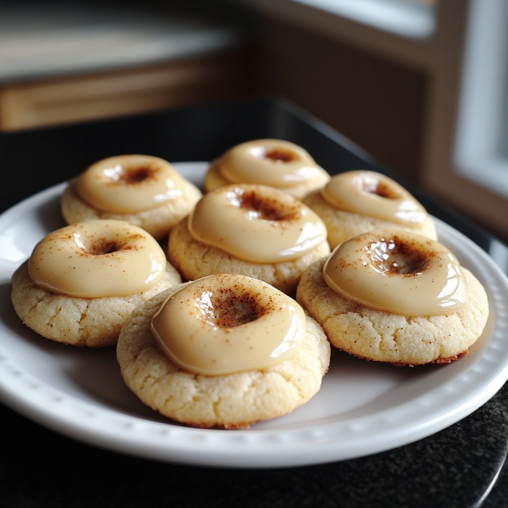 Eggnog Thumbprint Cookies